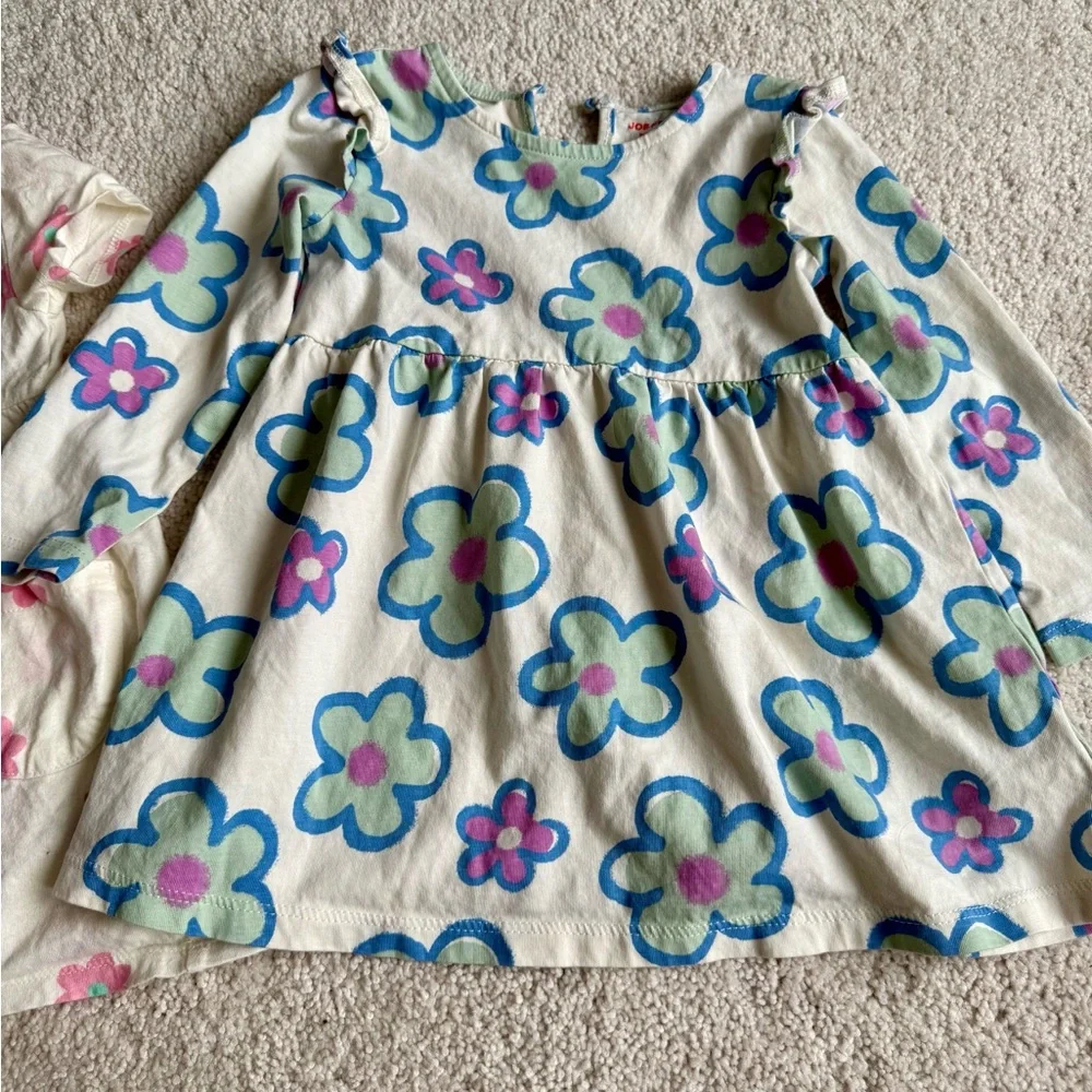 Bundle Set of 2 Floral Print Dresses: 18-24 months - Picture 4 of 5